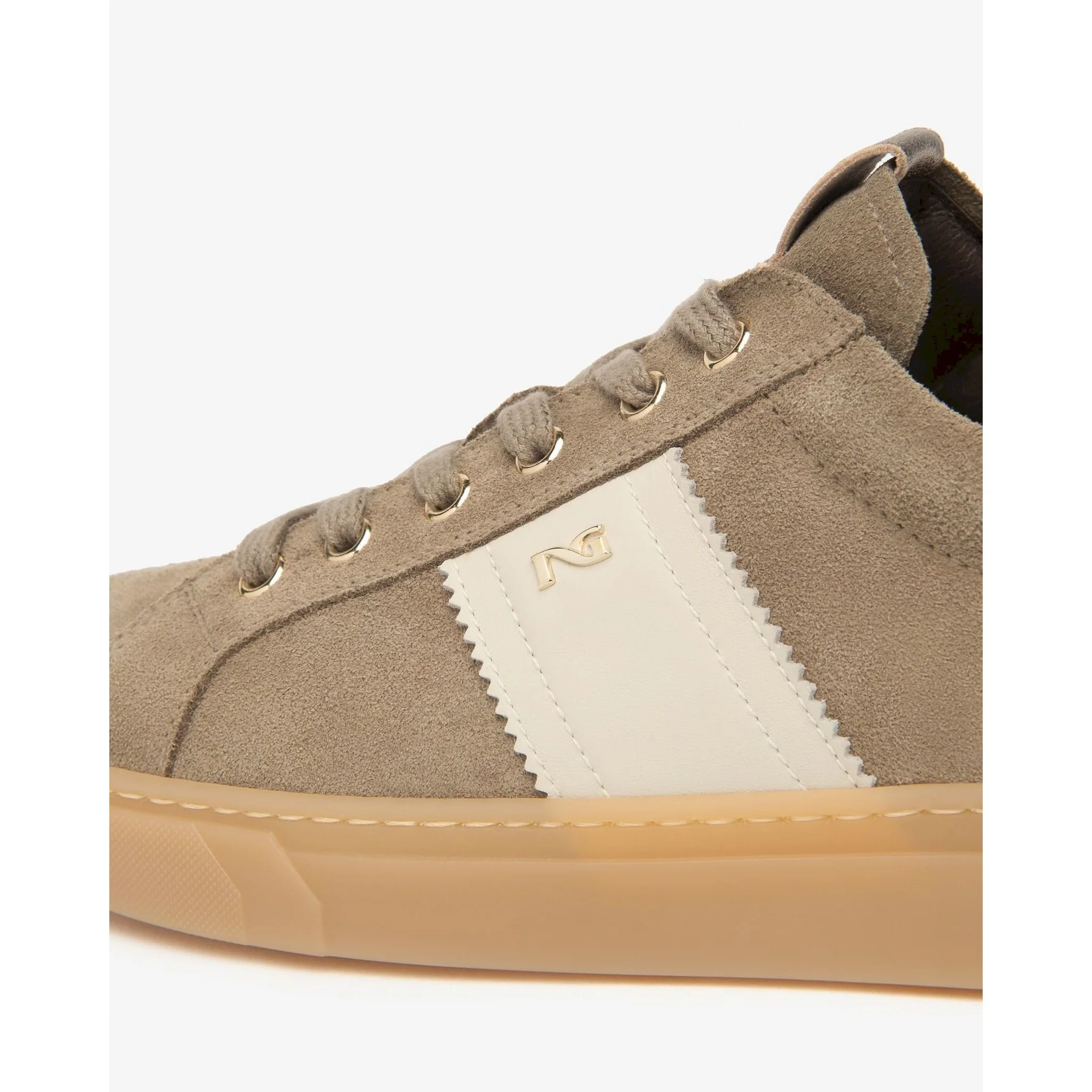 Sneakers donna in suede e pelle - immagine 4