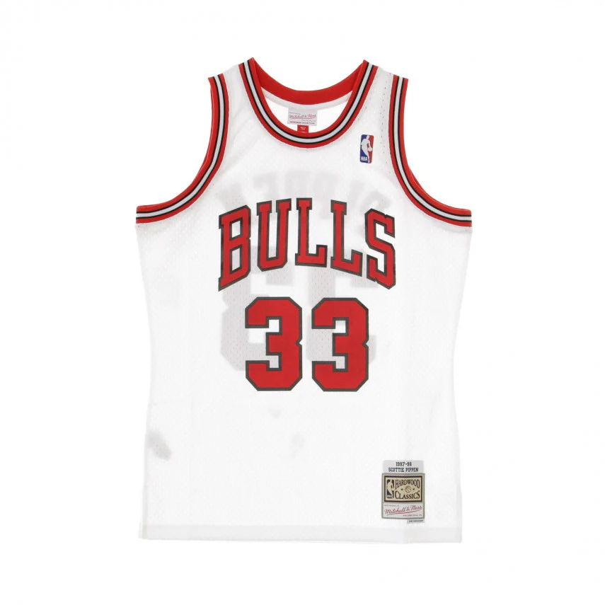 Mitchell & Ness Scottie Pippen 1997 Swingman Jersey Chicago Bulls SMJYAC18054-CBUWHIT97SPI - immagine 2