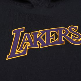 MITCHELL & NESS Felpa con cappuccio leggera con logo vintage Los Angeles Lakers LS8053-LA - immagine 3